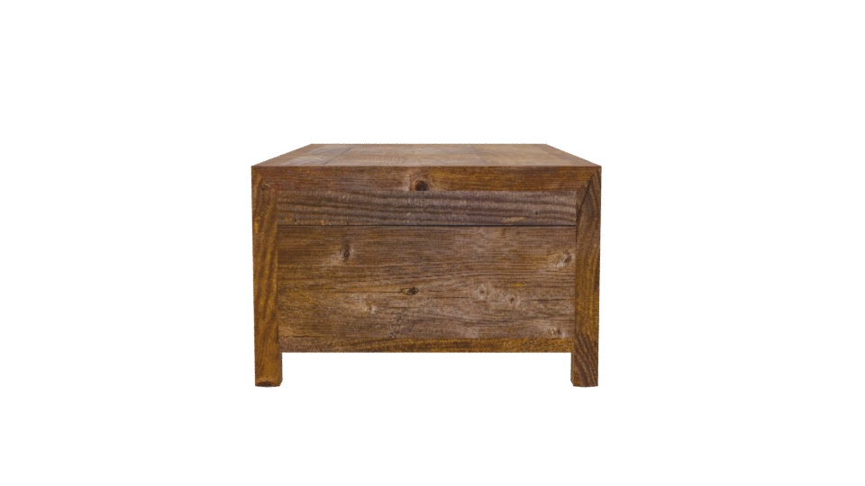 Vintage Wooden Storage Table Model - Professional 3D Model Render 8