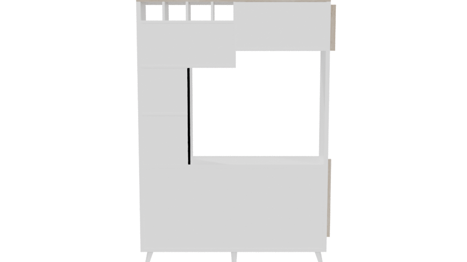 Modern Wooden Cabinet 3D Model - Professional 3D Model Render 5