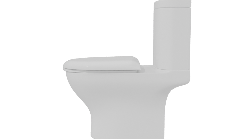 Sleek Modern Bathroom Toilet 3D Model - Professional 3D Model Render 2