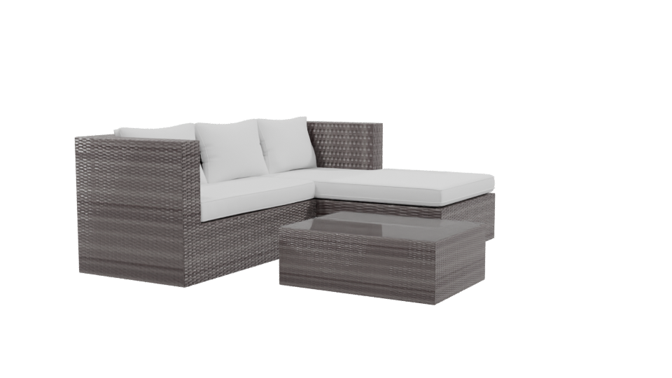 Stylish Outdoor Sofa Set 3D - Professional 3D Model Render 9