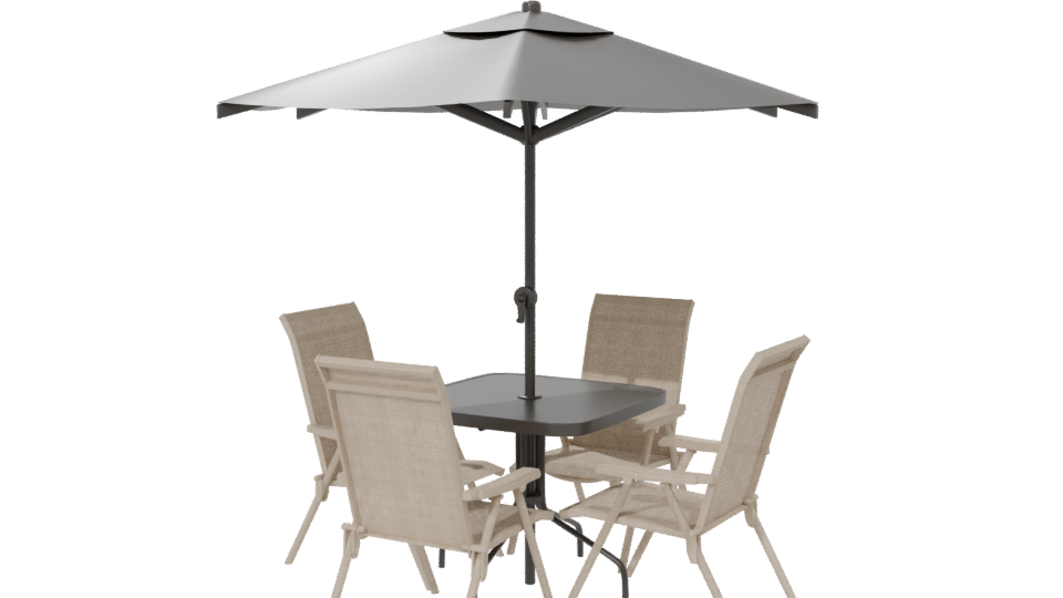 Elegant Outdoor Dining Set 3D - Professional 3D Model Render 6