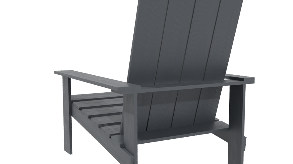 Stylish Outdoor Wooden Chair 3D - Professional 3D Model Render 4