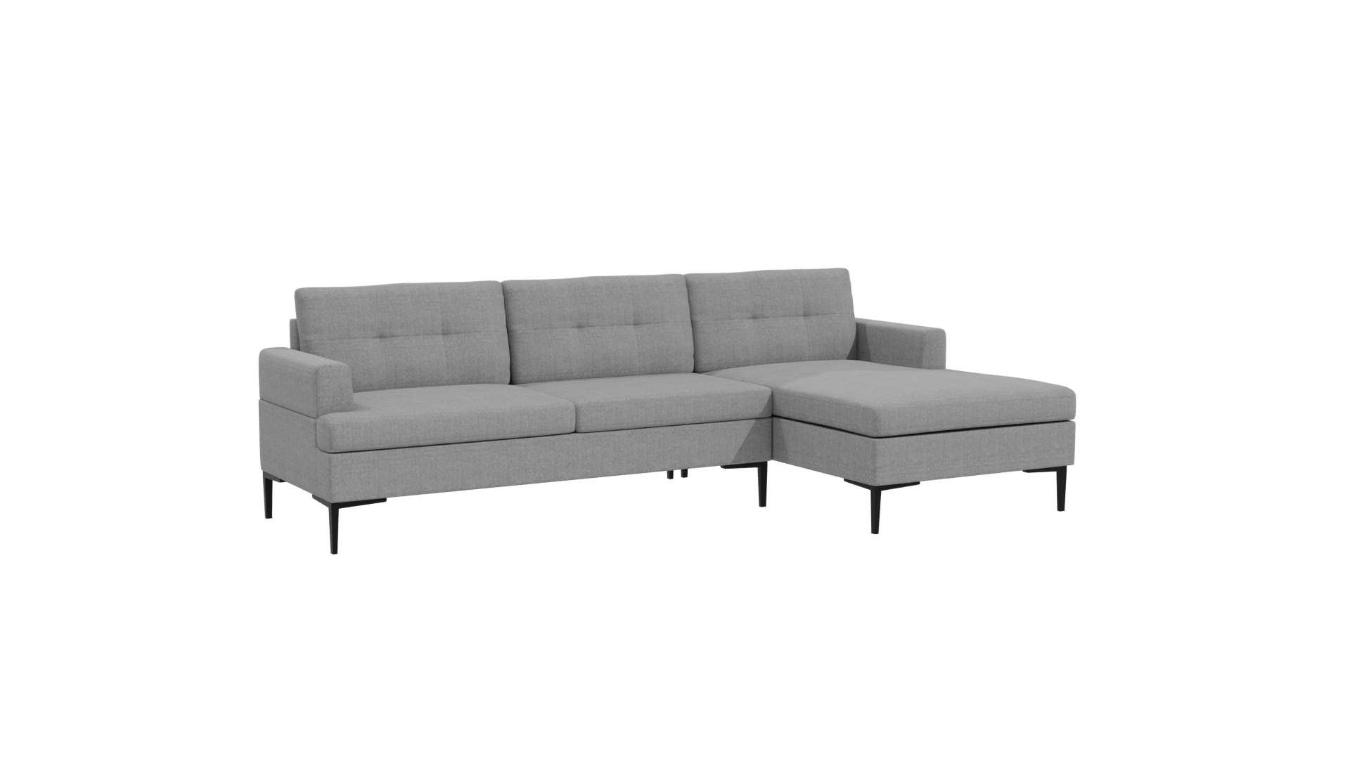 Stylish Gray Sectional Sofa 3D - Professional 3D Model Render 22