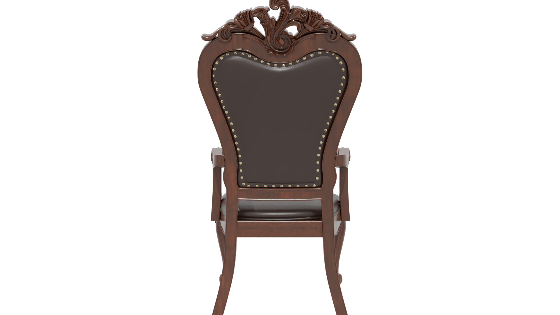 Vintage Ornate Wooden Chair 3D - Professional 3D Model Render 5