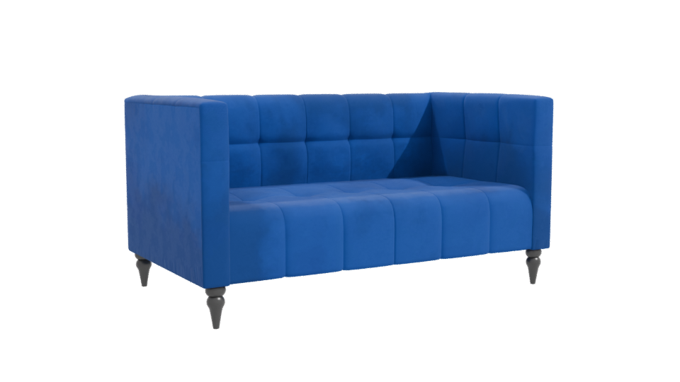 Stylish Blue Sofa Model 3D - Professional 3D Model Render 10