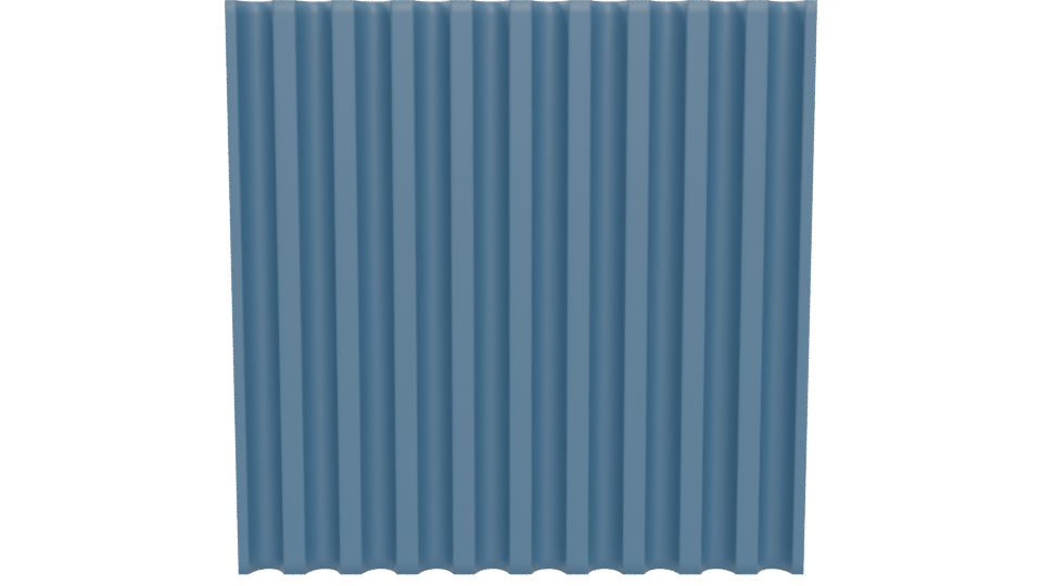 Stylized Blue Wall Panel 3D - Professional 3D Model Render 5