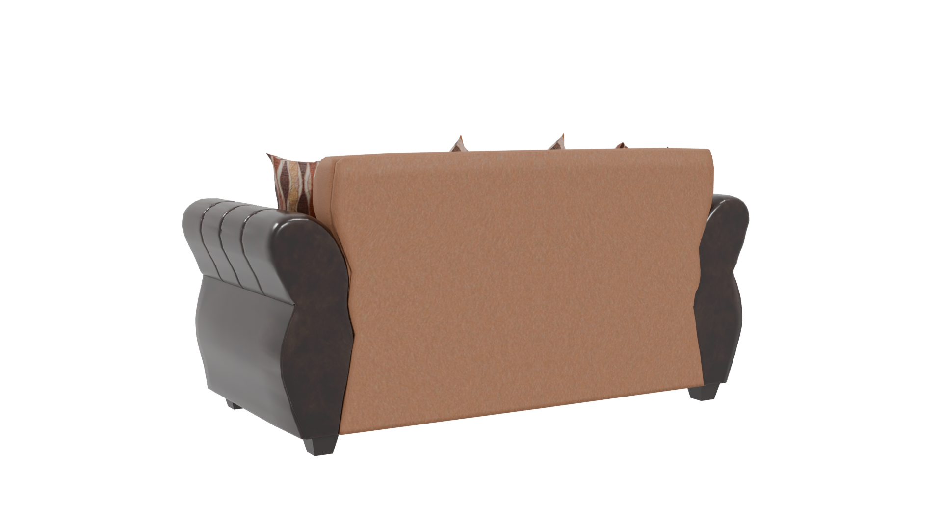 Elegant Brown Sofa 3D Model - Professional 3D Model Render 4