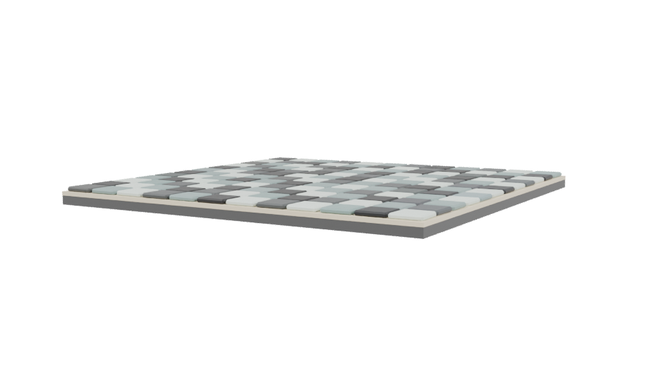 Stylish Modern Checkerboard Floor - Professional 3D Model Render 3