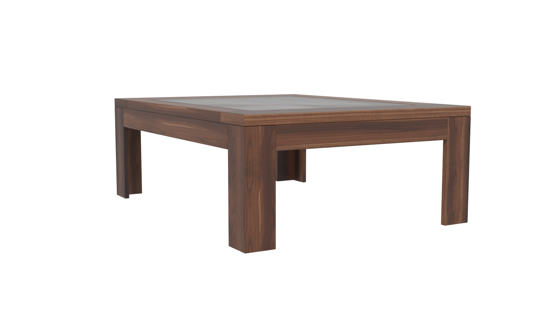 Elegant Glass Top Wooden Table - Professional 3D Model Render 13
