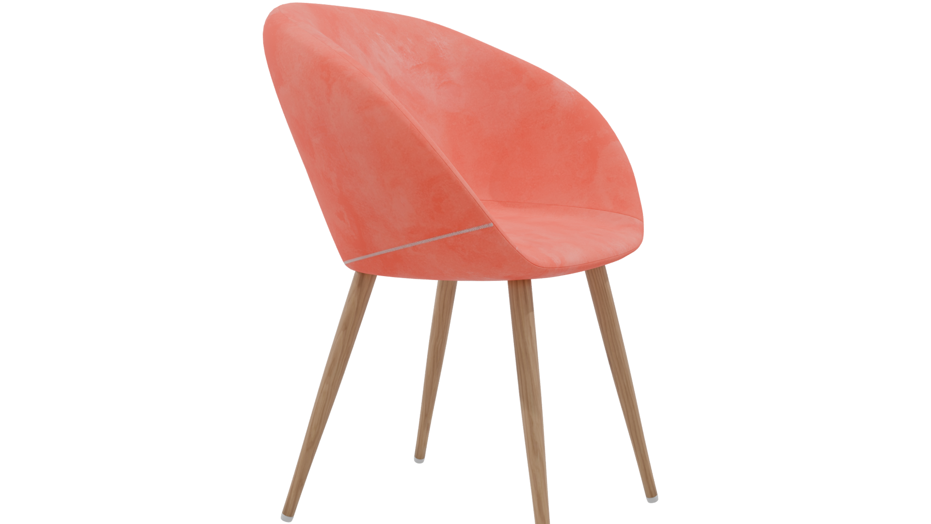Modern Coral Accent Chair 3D - Professional 3D Model Render 9
