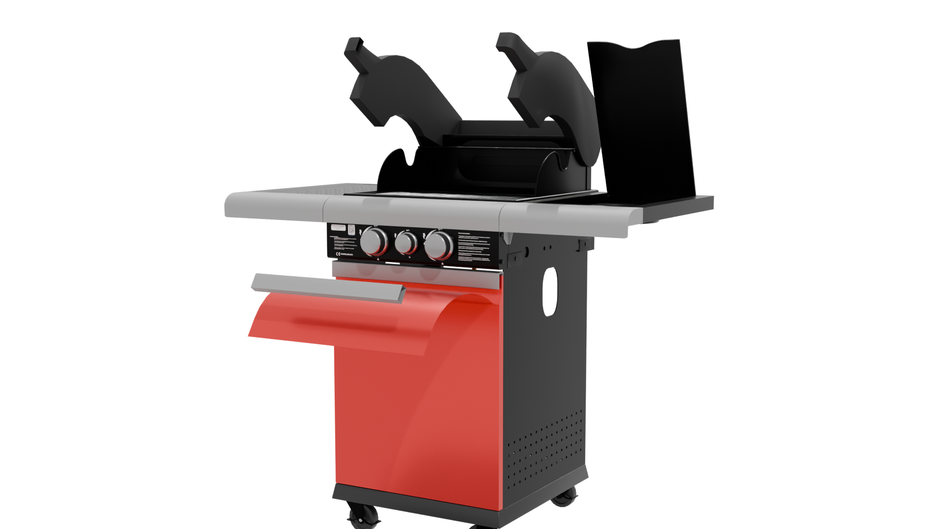 Sleek Outdoor Gas Grill 3D - Professional 3D Model Render 12
