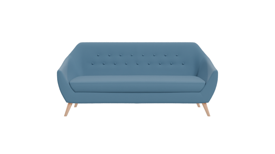 Stylish Mid-Century Modern Sofa 3D Model - Professional 3D Model Render 11
