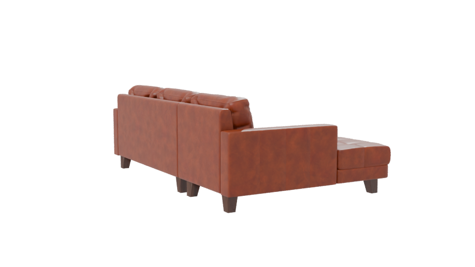 Stylish Modern Leather Sectional Sofa 3D Model - Professional 3D Model Render 7