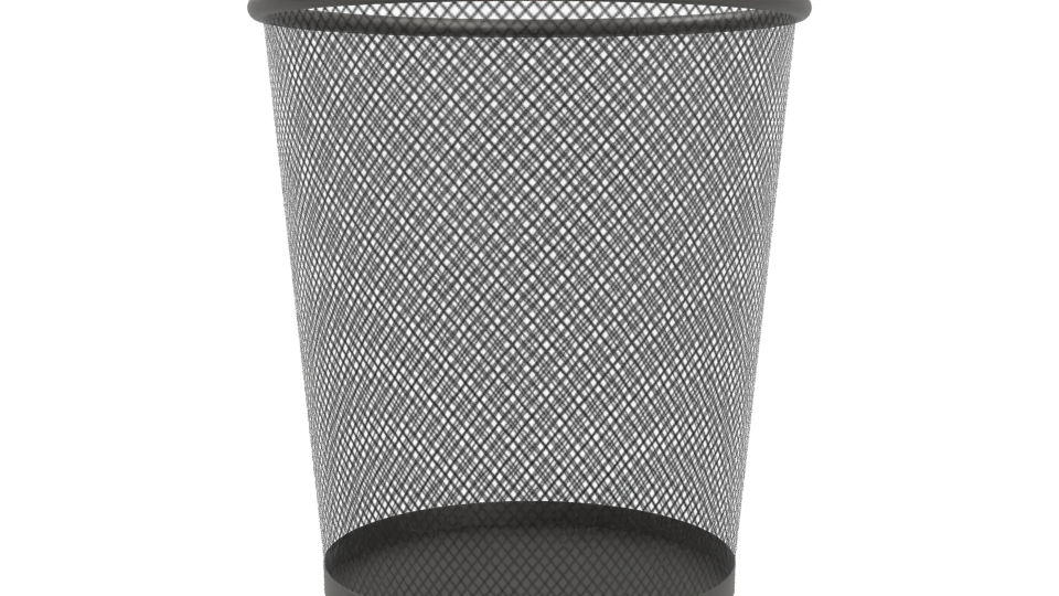 Stylish Wire Mesh Wastebasket 3D Model - Professional 3D Model Render 4