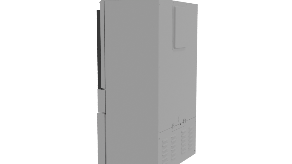 Stylish Black Refrigerator 3D Model - Professional 3D Model Render 3