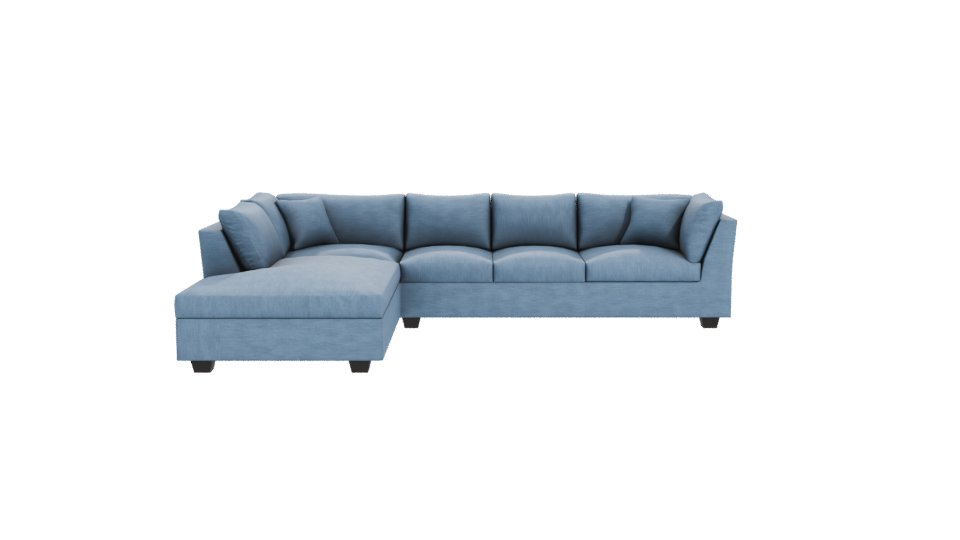 Modern L-Shaped Sofa Model - Professional 3D Model Render 11