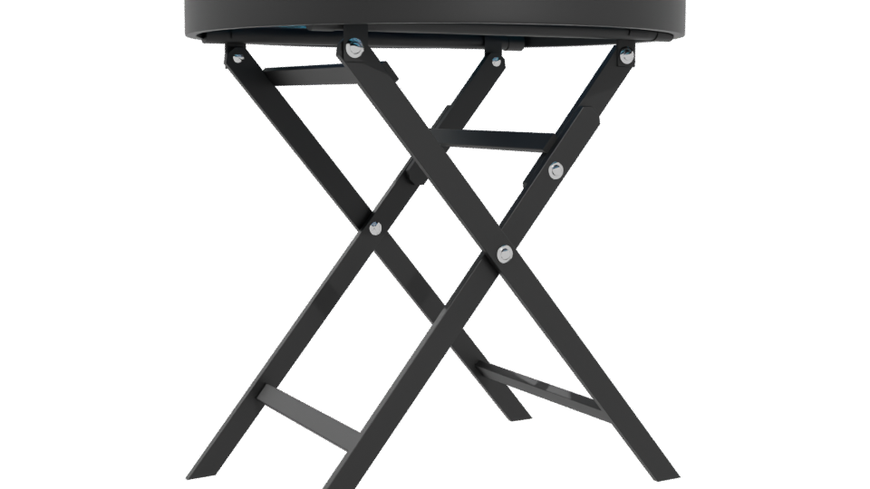 Sleek Folding Side Table 3D Model - Professional 3D Model Render 4