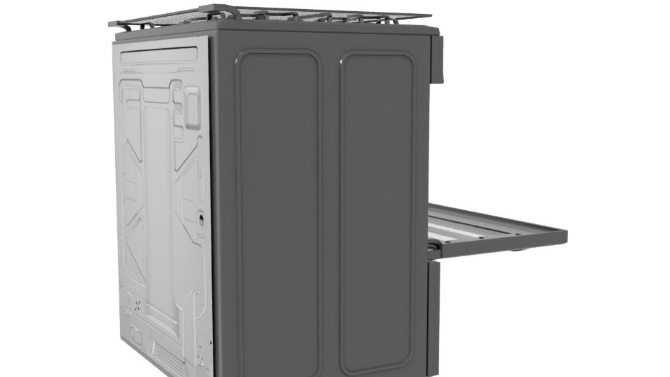 Stainless Steel Kitchen Oven 3D - Professional 3D Model Render 7