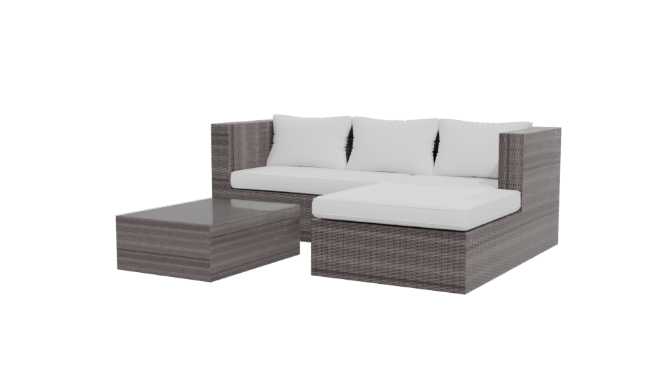 Stylish Outdoor Sofa Set 3D - Professional 3D Model Render 12