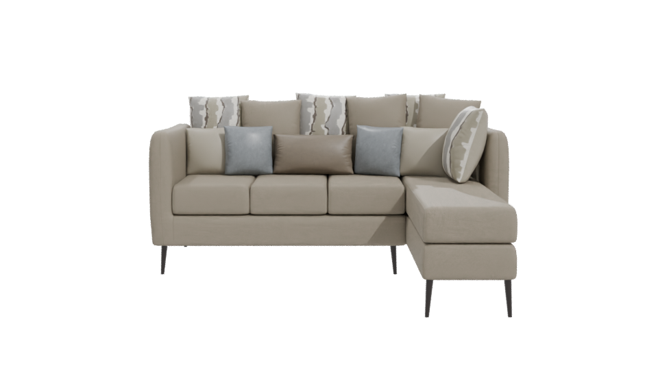 Stylish Sectional Sofa 3D Model - Professional 3D Model Render 11