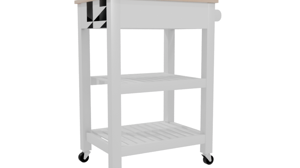 Stylish Kitchen Cart 3D Model - Professional 3D Model Render 4