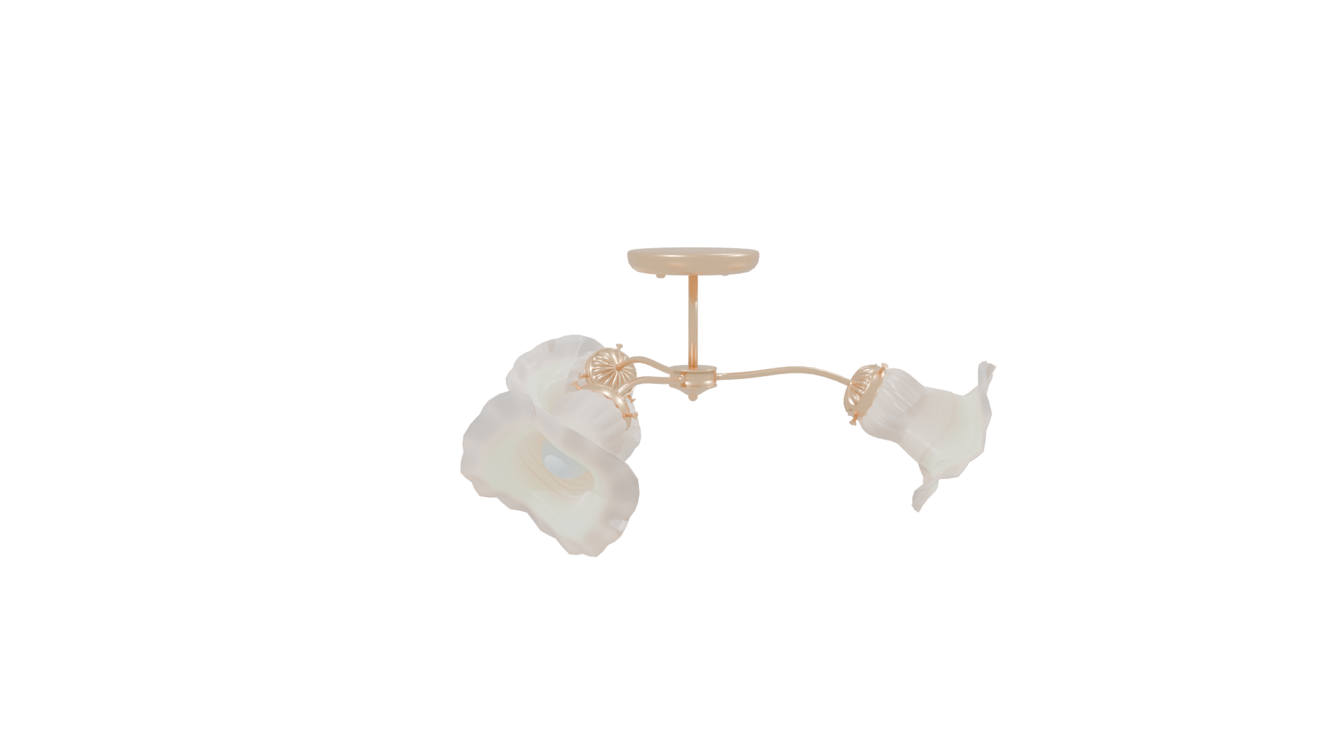 Elegant Vintage Ceiling Light Fixture - Professional 3D Model Render 2