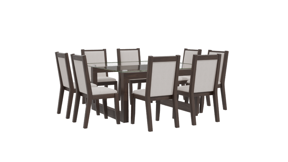 Stylish Modern Dining Table Set - Professional 3D Model Render 10