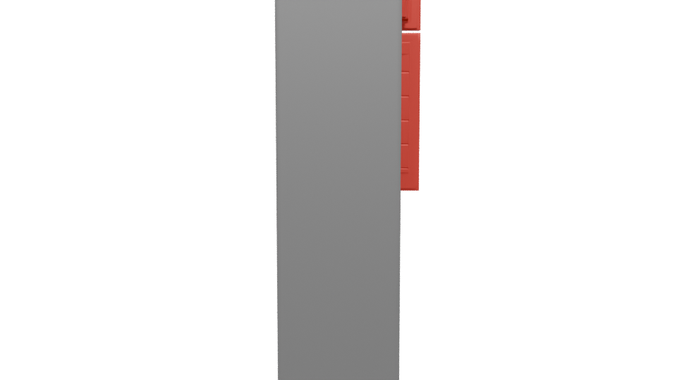 Stylish Red Refrigerator 3D Model - Professional 3D Model Render 5