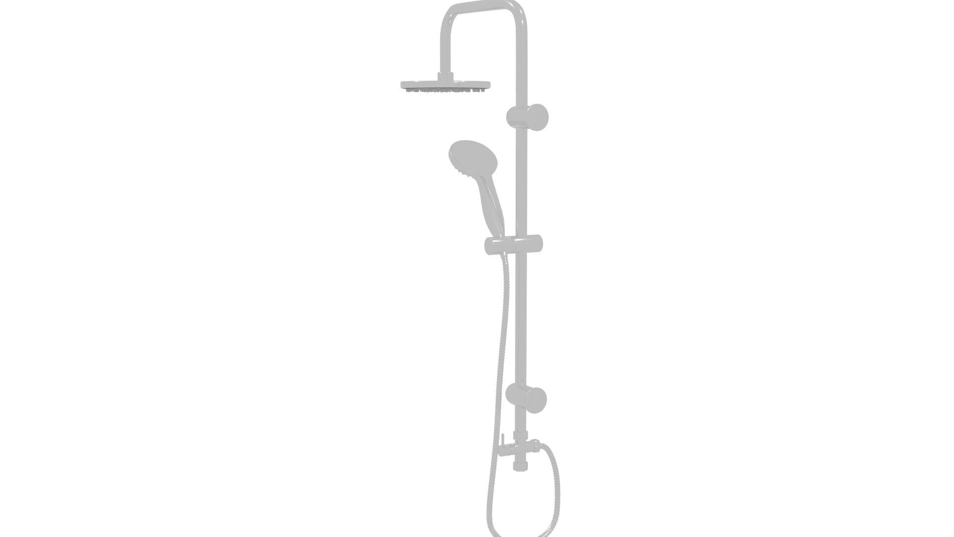 Sleek Modern Shower System 3D - Professional 3D Model Render 4