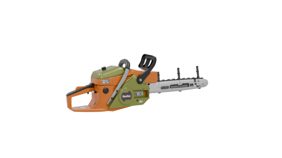 Realistic Chainsaw 3D Model - Professional 3D Model Render 4