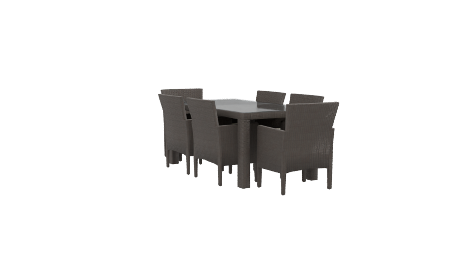 Elegant Outdoor Dining Set 3D - Professional 3D Model Render 13