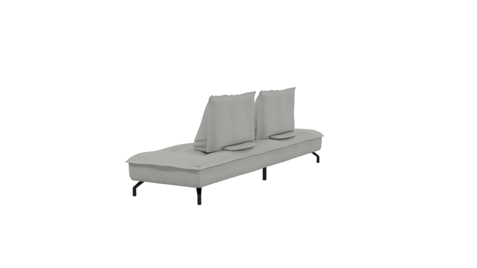 Beige Upholstered Sofa Bed 3D - Professional 3D Model Render 3