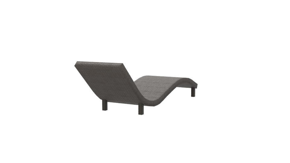 Aluminum Rattan Outdoor Chaise Lounge 3D - Professional 3D Model Render 6