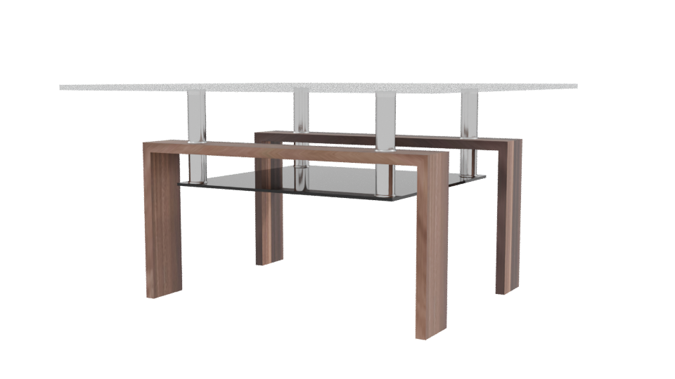 Stylish Glass Coffee Table 3D - Professional 3D Model Render 9