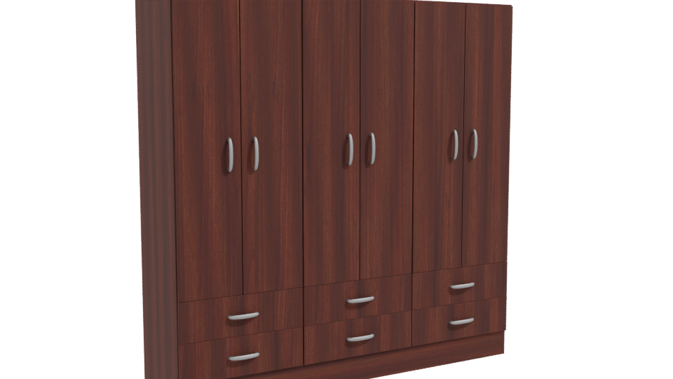 Elegant Wooden Wardrobe 3D Model - Professional 3D Model Render 10