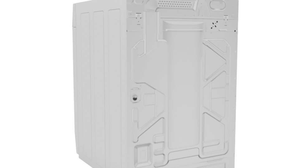 Stylish Front Load Washer 3D - Professional 3D Model Render 4