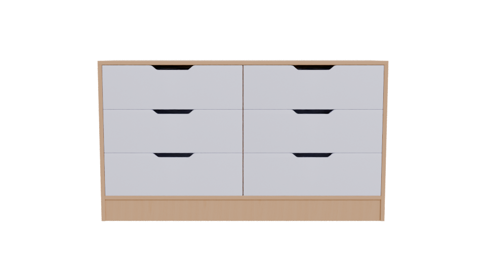 Modern Minimalist Chest of Drawers - Professional 3D Model Render 11