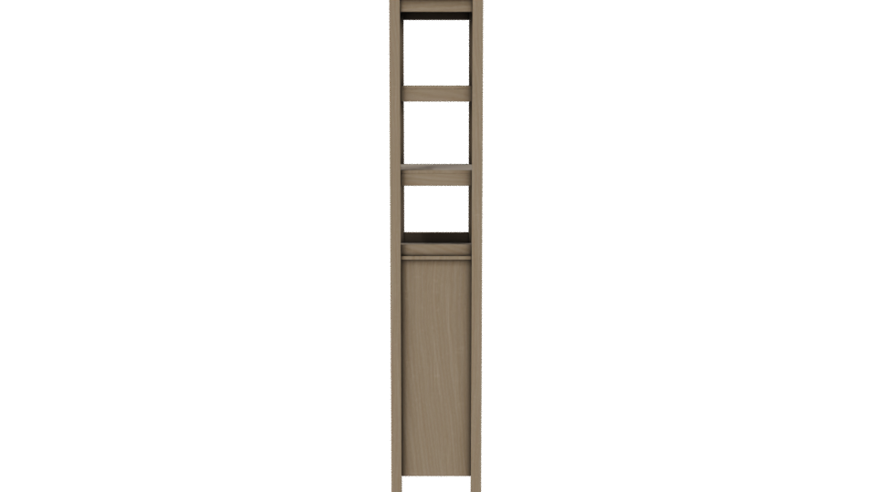 Modern Wooden Shelf Unit 3D - Professional 3D Model Render 8