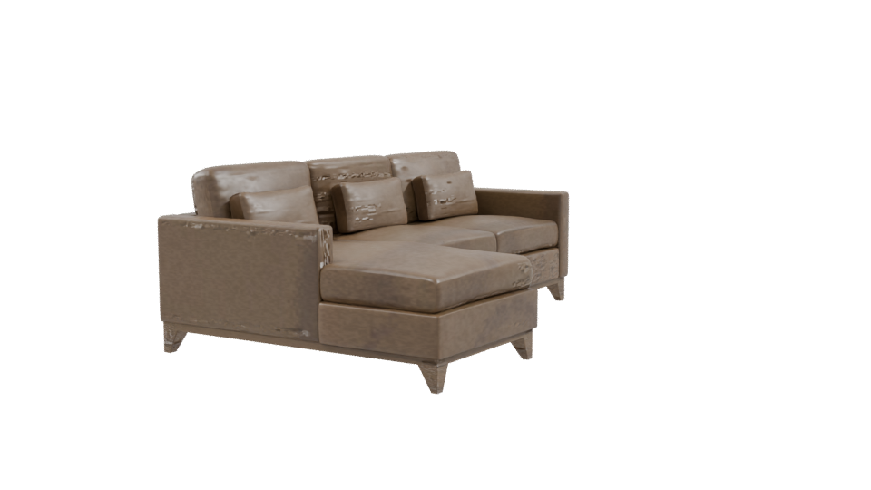 Left Sectional Sofa Lilyrose 3D - Professional 3D Model Render 9