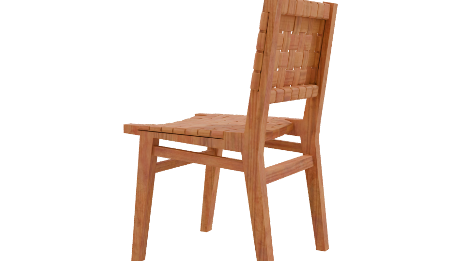 Stylish Wooden Dining Chair 3D - Professional 3D Model Render 9