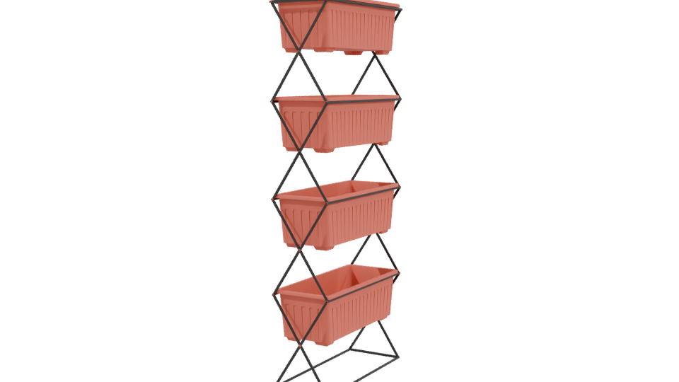 Vertical Planter Rack 3D Model - Professional 3D Model Render 3