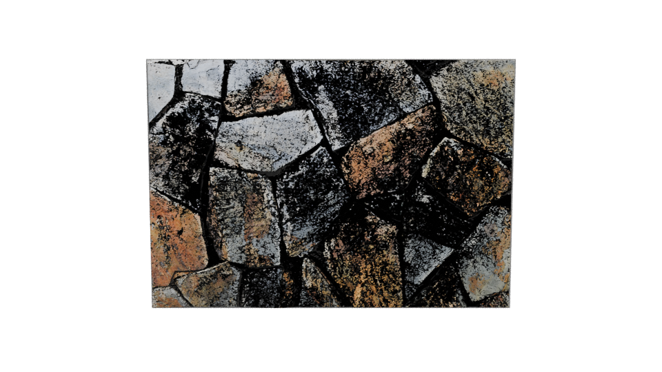 Realistic Stone Wall Texture 3D Model - Professional 3D Model Render 11