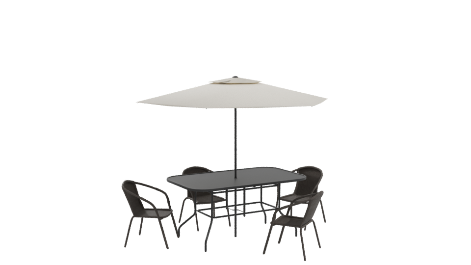 Modern Outdoor Dining Set 3D - Professional 3D Model Render 10