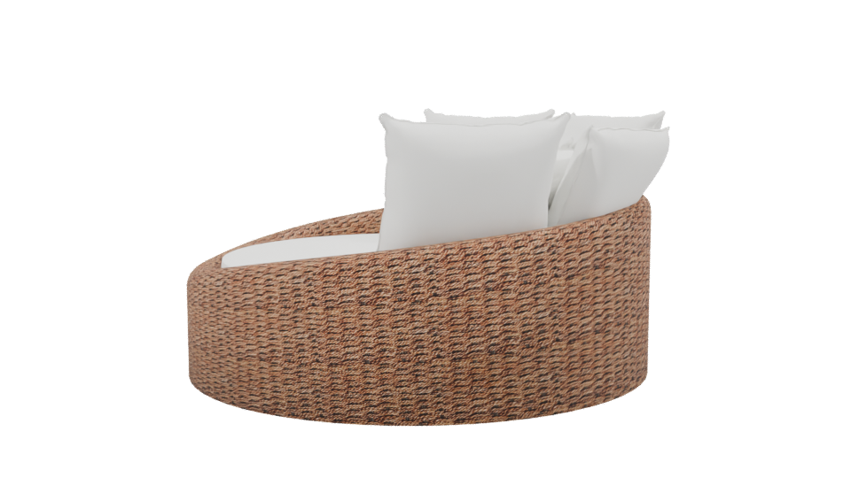 Stylish Outdoor Daybed Model - Professional 3D Model Render 2