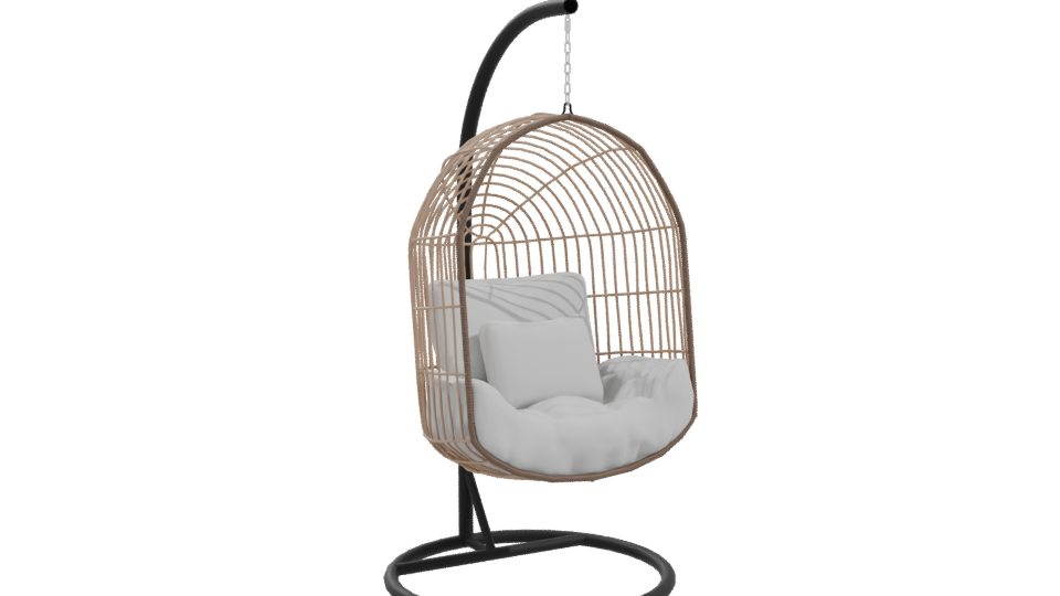Hanging Rattan Chair 3D Model - Professional 3D Model Render 10