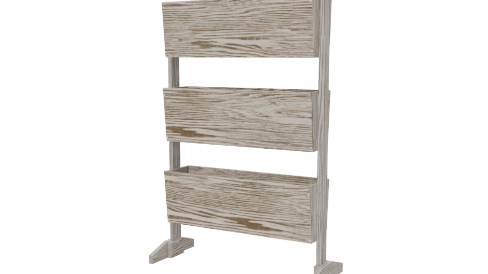 Stylish Wooden Display Stand 3D - Professional 3D Model Render 6