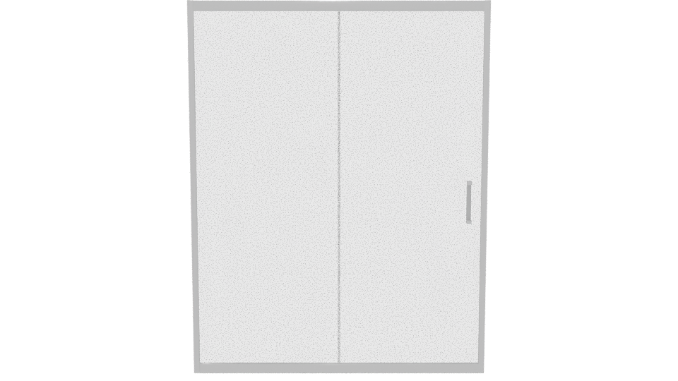 Stylish Modern Shower Door Model - Professional 3D Model Render 5