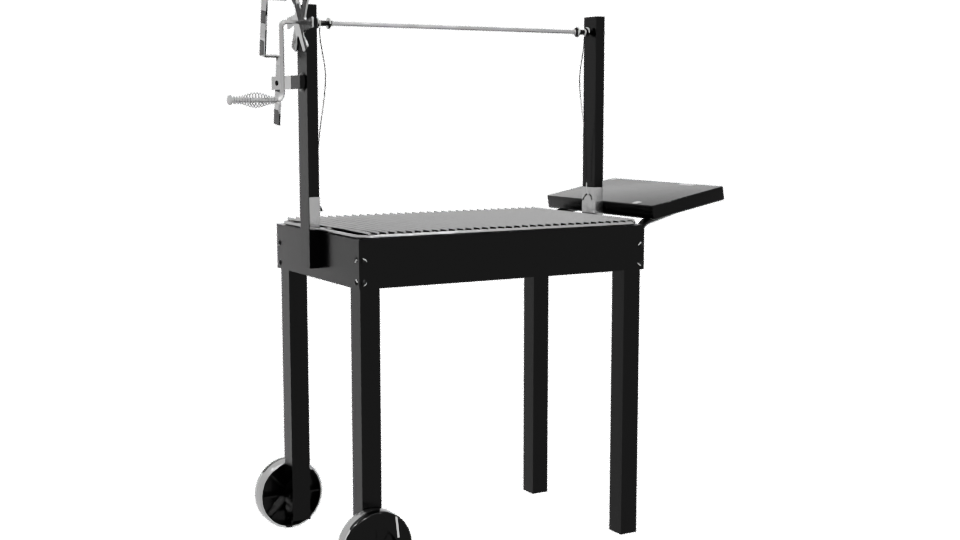 Outdoor Charcoal Grill Model - Professional 3D Model Render 4