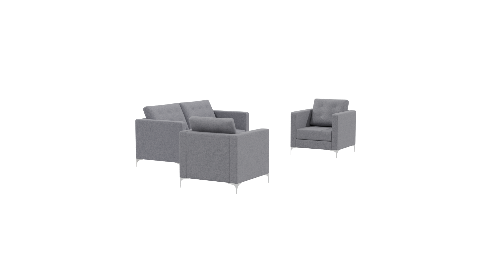Stylish Modern Sofa Set 3D - Professional 3D Model Render 9
