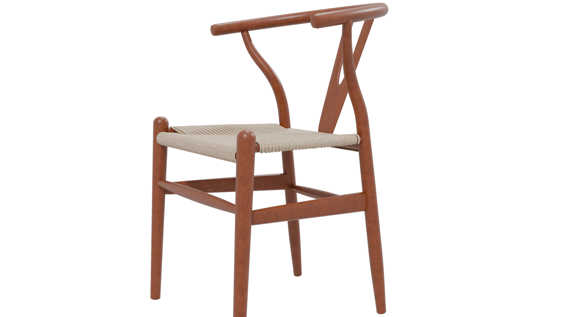 Stylish Wooden Dining Chair Model - Professional 3D Model Render 13